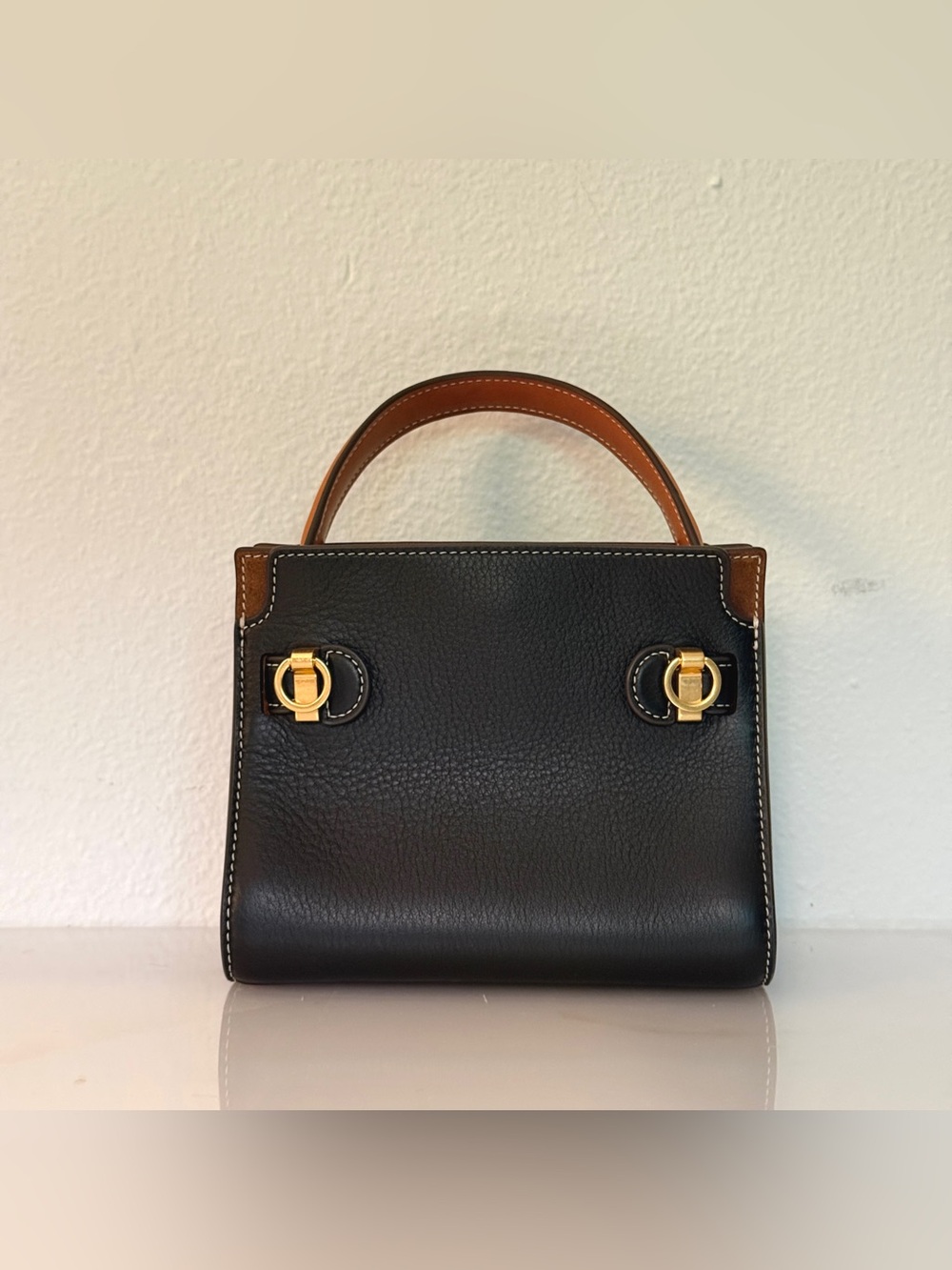 Tory Burch Petite Lee Radziwill Double Bag Black - Original Design - Picture 2 of 16